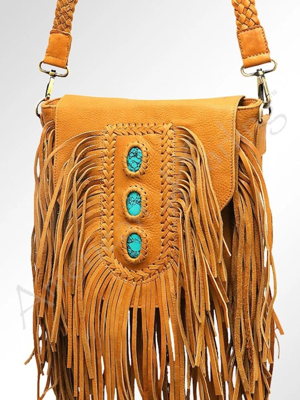 American Darling Messenger Genuine Western Leather Fringe Women Bag